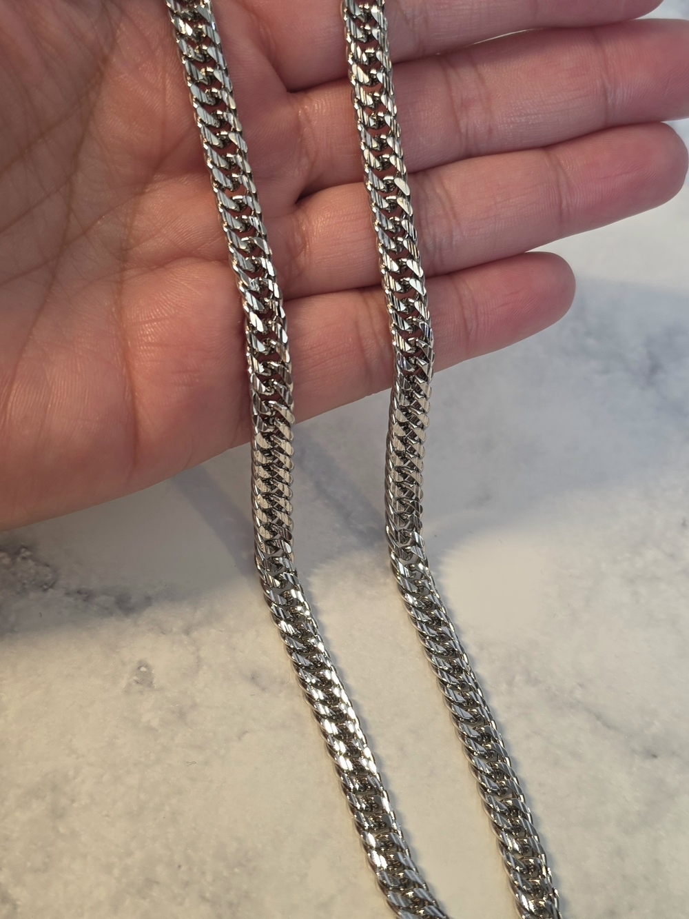 Men's Silver Plated Chain Necklace